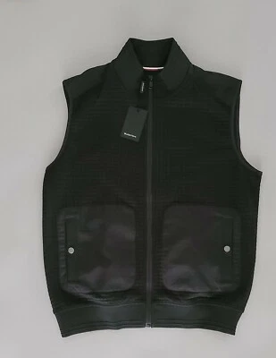 🆕️Black Vest Paneled By Bugatchi  Size M $199 - Image 1 of 4