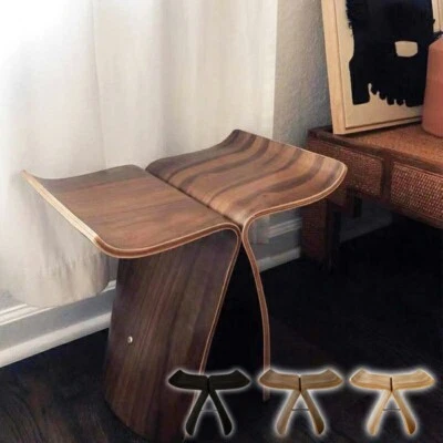 Sori Yanagi butterfly stool Reproduct  Designer  Walnut Blck Ash Wood Chair - Image 1 of 4