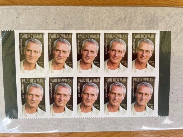 2015USA #5020 Forever Paul Newman - Block of 10  49 cent Factory Shrink Wrapped - Image 1 of 1