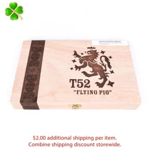 Caja de cigarros de madera vacía Liga Privada Flying Pig T52 10" x 6,5" x 1,25" - Imagen 1 de 12