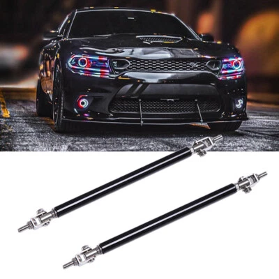 2 piezas 10"-13" parachoques divisor de labios puntal varilla amarre barras de soporte para Dodge Challenger Foto 1 de 4