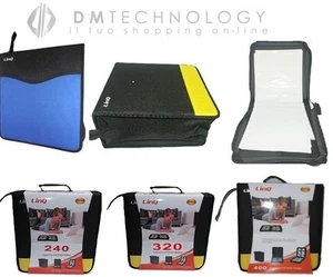 BORSA PORTA CD DVD 240-320-400 POSTI CON MANIGLIA APERTURA 180°RESISTENTE LINQ - Foto 1 di 4