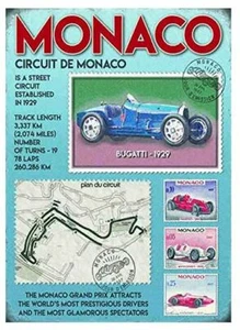 Monaco Grand Prix Großes Stahlschild 400mm x 300mm (Og) - Picture 1 of 1