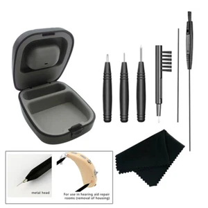 8Pcs Hearing Aid Cleaning Kit Brush Vent Cleaner Wire Magne Wax Loop Tool_ro - Picture 1 of 9