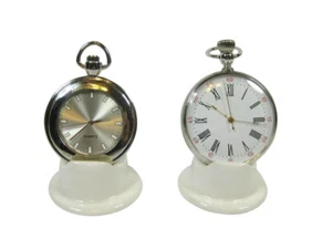 2 x Mini WHITE Ceramic Pocket watch stands, watch display stands. black or white - Picture 1 of 12