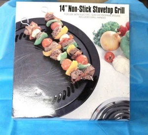 14"l Nonstick Indoor Stove Top Grill BBQ- Healthy Living - Picture 1 of 8