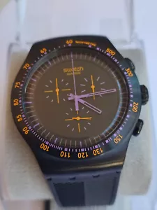 SWATCH+IRONY THE CHRONO+YOB102 PURPLE IN DARK+NEU/NEW - Bild 1 von 2