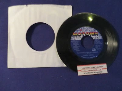 LIONEL RICHIE All Night Long/Wandering Stranger 45 Record MOTOWN RECORDS - Image 1 of 2