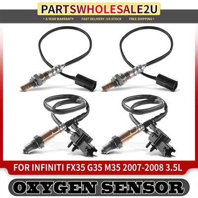 Sensor de oxígeno O2 aguas arriba y aguas abajo 4 piezas para Infiniti FX35 G35 M35 2007-2008 3,5 L Foto 1 de 4