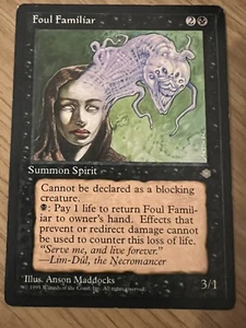 Foul Familiar, MTG Ice Age (1995) Common Black Creature NM - Picture 1 of 2