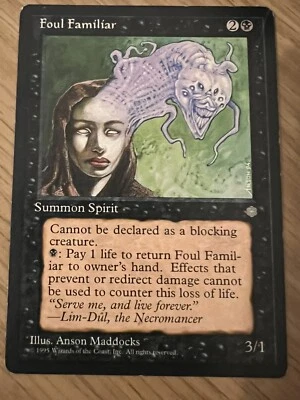 Foul Familiar, MTG Ice Age (1995) Common Black Creature NM - Image 1 of 2