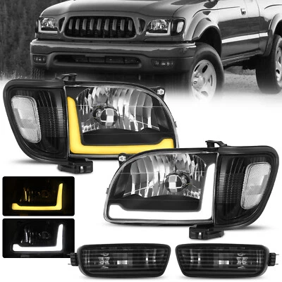6PCS LED DRL Sequential Headlights+Bumper Lights For 2001-2004 Toyota Tacoma L+R — 第 1/4 张图片