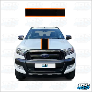 Bonnet Stripe 2 Colour With Pinstripes FITS Ford Ranger 4 x 4 Vinyl Stickers 04 - Picture 1 of 2