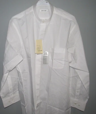 NWT New PIERRE CARDIN Mens Solid White Dress Shirt 16 32/33 Round Collar - Image 1 of 4
