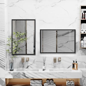 600 x 900mm Rectangular Hanging Mirror Wall Mounted Bathroom Mirrors Framed Deco - Picture 1 of 13