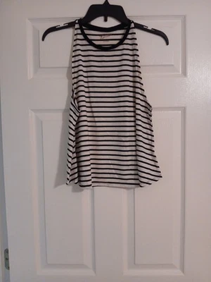 Arizona Jean Co Junior размер большой в полоску Майка черный и белый - Изображение 1 из 3