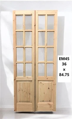 Puerta Doble Francesa (36x84,75) 8 Paneles Puerta Vidrio Estilo Europeo EM45 Foto 1 de 4
