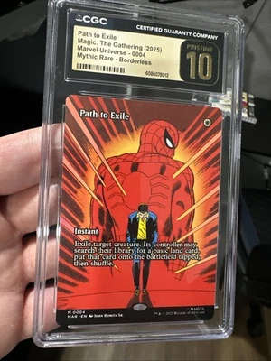 MTG Borderless Marvel Eternal-Legal  MAR Path to Exile CGC Pristine 10 Pop 1 🔥 - Image 1 of 4