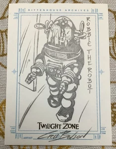 The Twilight Zone Serie 4 Robbie the Robot Boceto Cris Bolson Estuche Topper - Imagen 1 de 2