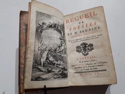 SEDAINE RECUEIL DE POESIES AVEC DES AIRS NOTES 1760.  XVIII ème - Photo 1/4