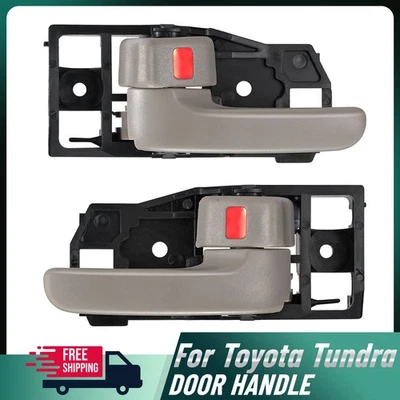 1 par de manijas interiores de puerta para Toyota Tundra 2000-2006 delanteras izquierda+derecha Foto 1 de 4