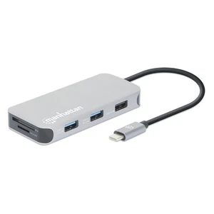 Stacja dokująca Manhattan USB-C 8-w-1 z zasilaczem - Zdjęcie 1 z 9