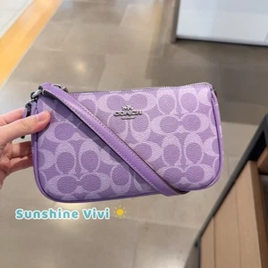 NWT Coach Nolita 19 In Signature Canvas CW426 Silver/Iris - Picture 1 of 9