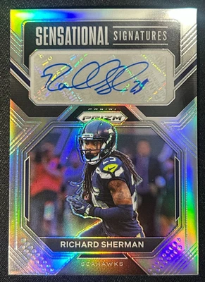 2022 Panini Silver Prizm Sensational Signatures Richard Sherman AUTO /75 Seahawk - Image 1 of 2