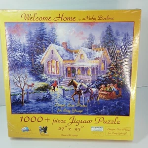 Welcome Home Christmas Snow  Jigsaw Puzzle 1000+ Easy Grasp Pieces Nicky Boehme - Picture 1 of 8