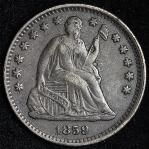 1859-O Seated Liberty Silver Half Dime CHOICE AU E246 XZCNS Cover