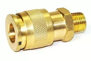 Air Universal Quick Coupler 1/4" Male Brass Fits most 1/4" air hose fittings - Picture 1 of 2