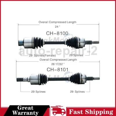 Eje CV delantero izquierdo delantero derecho Jeep Commander TrakMotive 2006~2010 Foto 1 de 3