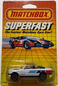 Vintage 1985 Matchbox Superfast BMW Cabriolet 323i White #SF14 in Protector VHTF - Picture 1 of 3