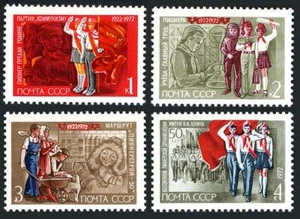 Russia 3968-3971,3972,MNH. Mi 4003-4006, Bl.76. Lenin Pioneer Organization, 1972 - Picture 1 of 2