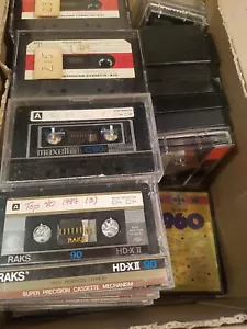 40 Vintage Audio Cassettes Recorded- Most Ampex-5 High Bias TDK/Raks- BBC Top 40 - Picture 1 of 12