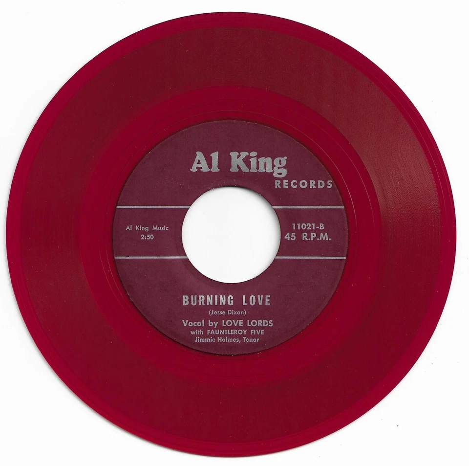 DOO WOP 45 THE LOVE LORDS BURNING LOVE ON AL KING VG++ RED WAX REPRO Foto 1 de 1