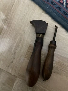 Attrezzi per lavorare il cuoio la pelle due pezzi vintage - Imagen 1 de 2
