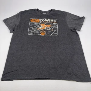 Disney Star Wars Graphic T-Shirt Retro - Mens Size XL - X-Wing Starfighter Tee - Picture 1 of 5