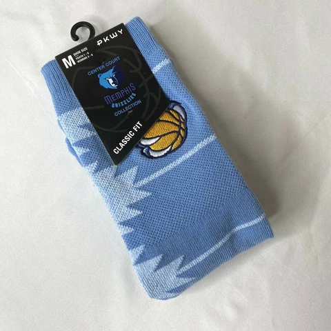 Memphis Grizzlies PKWY Mens Crew Socks NBA Medium New Cover