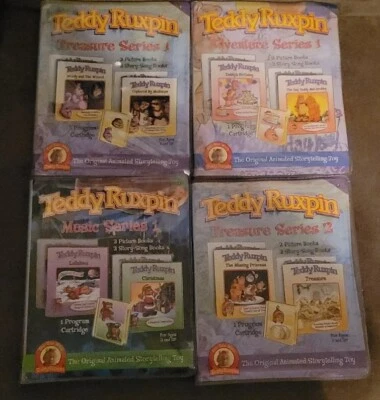 4 libros ilustrados Teddy Ruxpin Treasure Series 1 y 2 libros de canciones de cuentos Foto 1 de 4