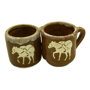 Columbia Kaffeetasse Demitasse UN REGALO DE CIRCASIA Paar Burros 2 1/4" - Bild 1 von 12