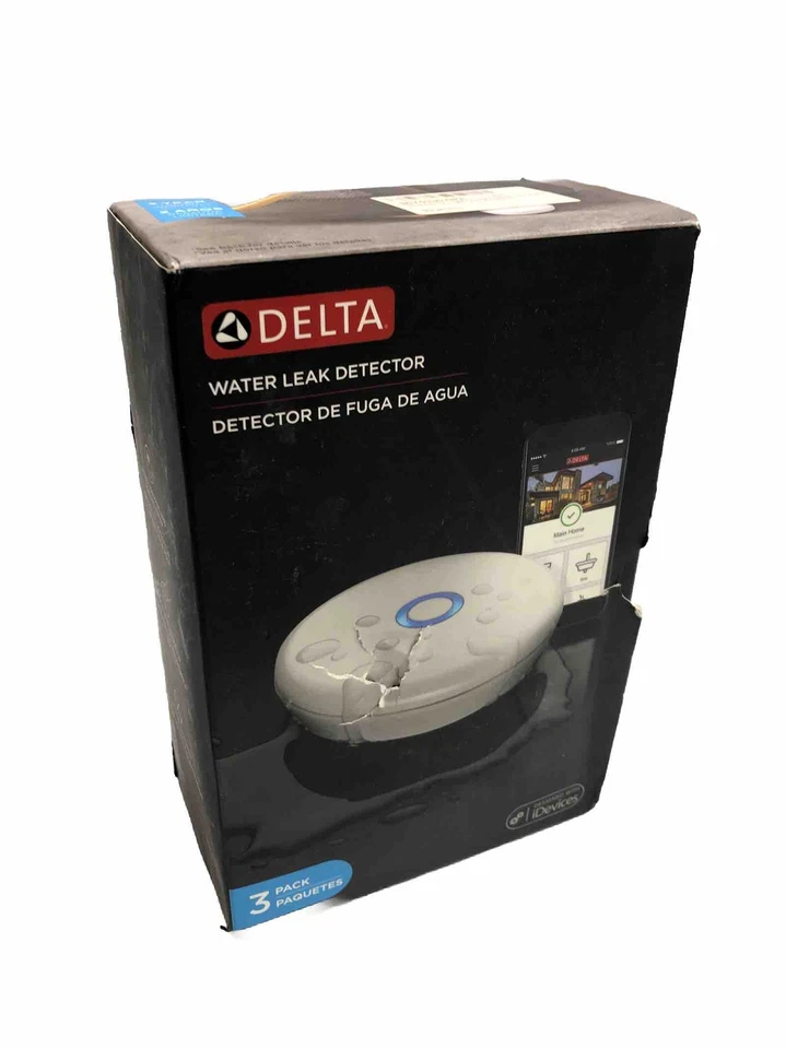 Delta LeakX3 Water Leak Detector Wifi Wireless Alert No Hub Required 3-pack - Image 1 of 4