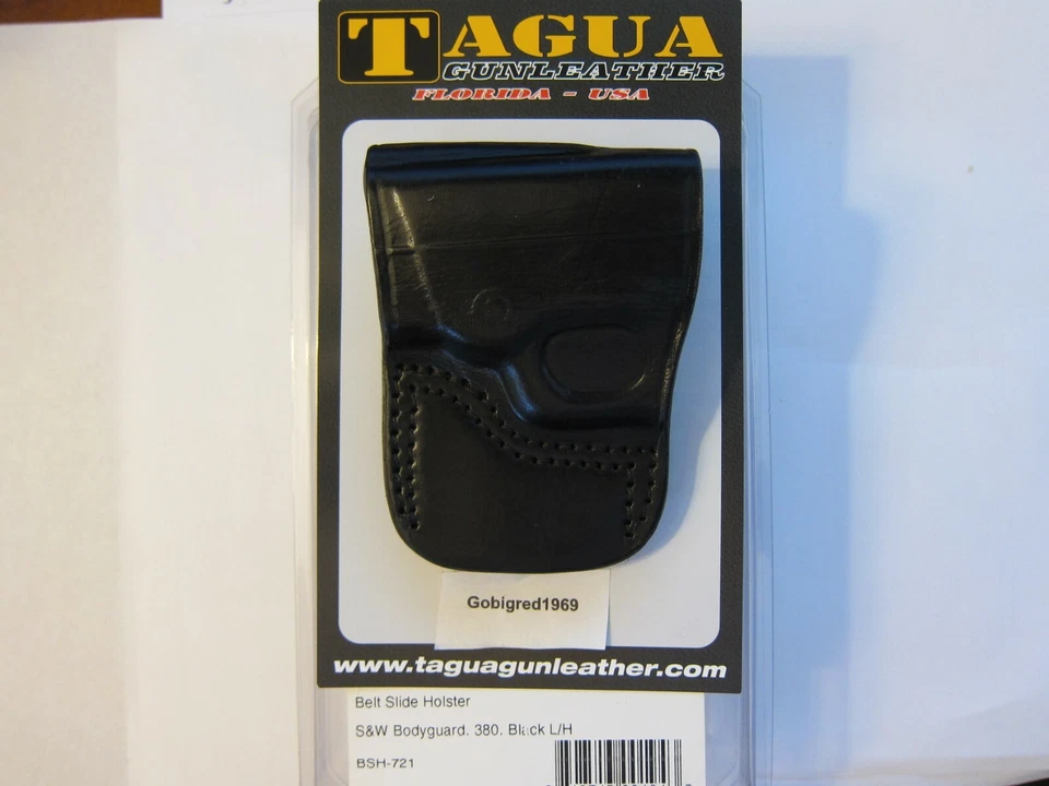 NEW TAGUA Gunleather Belt Slide Holster BSH-721 S&W Bodyguard .380 LH Black  - Image 1 of 1