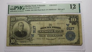 $10 1902 Rocky Ford Colorado CO National Currency Bank Note Bill #9117 F12 PMG - Picture 1 of 4