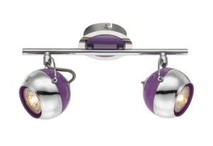 Globo 57887-2 - Spot LED SPLASH 2 x GU10/5W Chromé & violet . - Picture 1 of 7