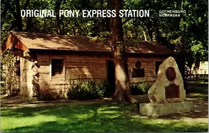 Original Pony Express Station City Park Gotemburgo NEBRASKA POSTAL CROMADA D13 - Imagen 1 de 2