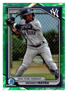 Brando Mayea 2024 Bowman cromo refractor de brillo lunar SP New York Yankees - Imagen 1 de 2