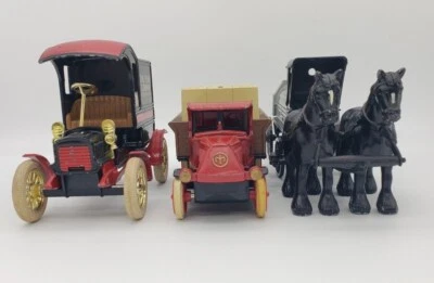 Vintage 90s Anheuser-Busch Texas Company Petroleum  Diecast Vehicle BANKs +2Keys - Image 1 of 4
