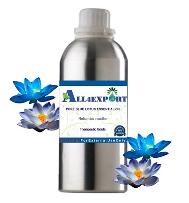 PURE BLUE LOTUS ESSENTIAL OIL Nelumbo nucifer NATURAL HERBAL FRAGRANCE - Image 1 of 4
