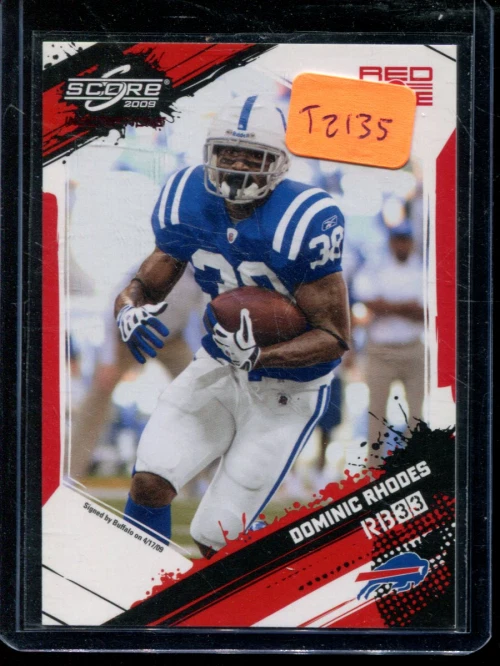 t2135 - 2009 Score Inscriptions Red Zone #125 Dominic Rhodes /30 Colts NM-MT - Image 1 of 1